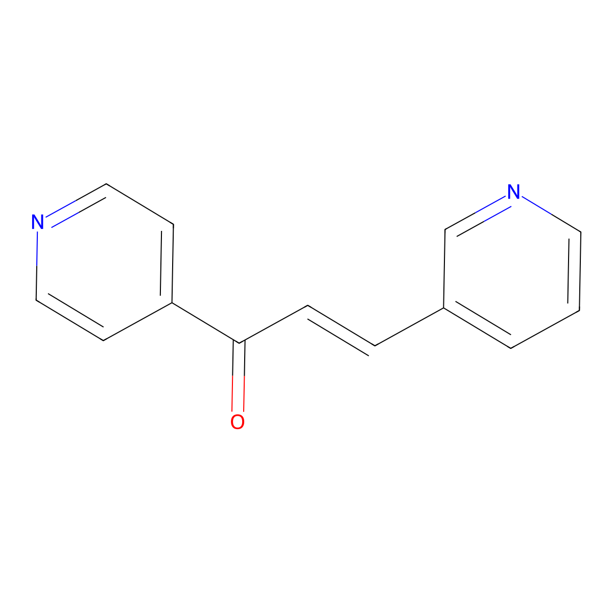 3-(3-Pyridinyl)-1-(4-pyridinyl)-2-propen-1-one molecular structure, CAS 13309-08-5
