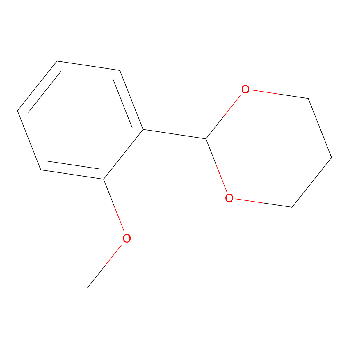 2-(2-Methoxyphenyl)-1,3-dioxane molecular structure, CAS 13309-95-0