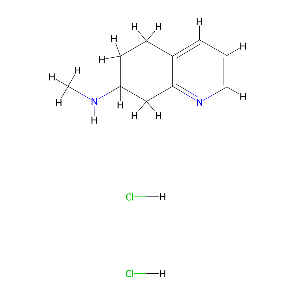 N-methyl-5,6,7,8-tetrahydroquinolin-7-amine dihydrochloride molecular structure, CAS 133092-07-6