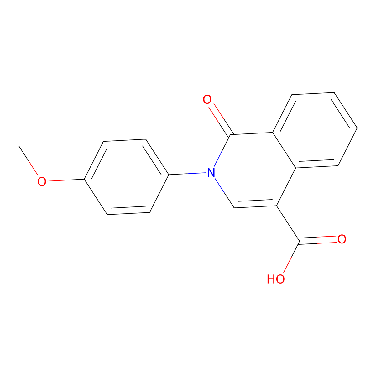 2-(4-Methoxyphenyl)-1-oxo-1,2-dihydroisoquinoline-4-carboxylic acid molecular structure, CAS 133096-36-3
