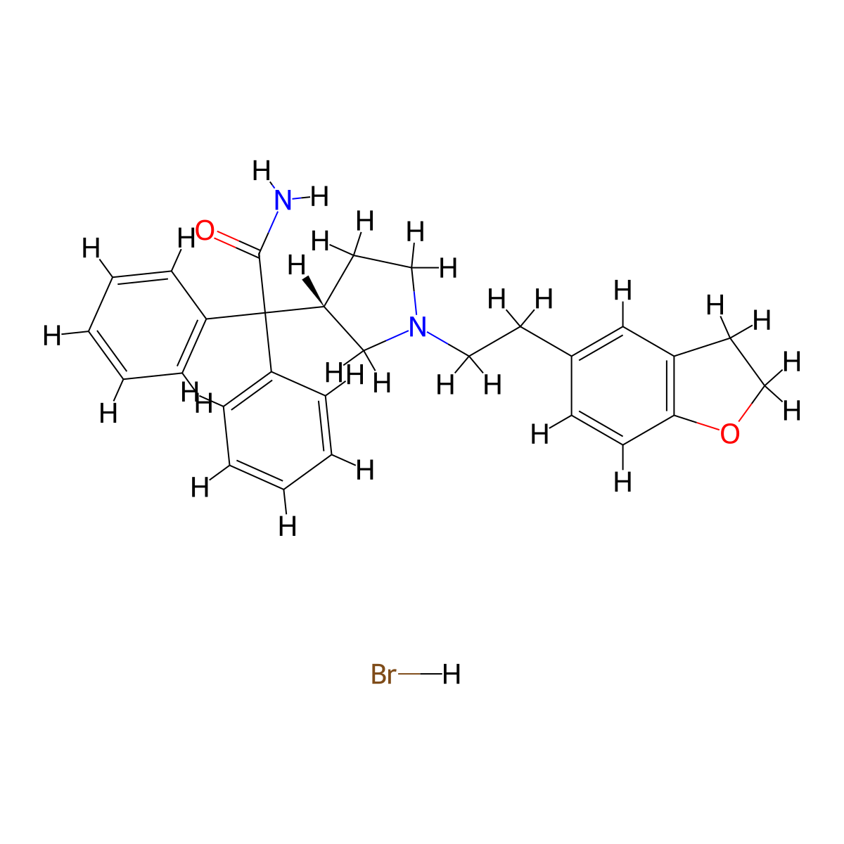 Darifenacin Hydrobromide molecular structure, CAS 133099-07-7