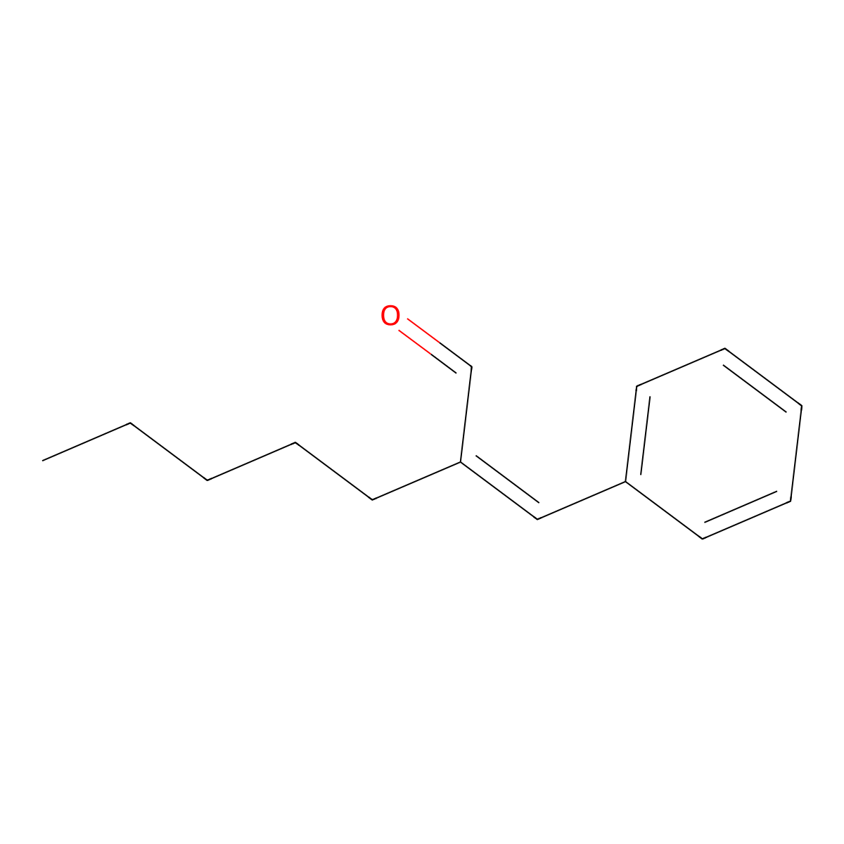 alpha-Amylcinnamaldehyde, (E)- molecular structure, CAS 1331-92-6