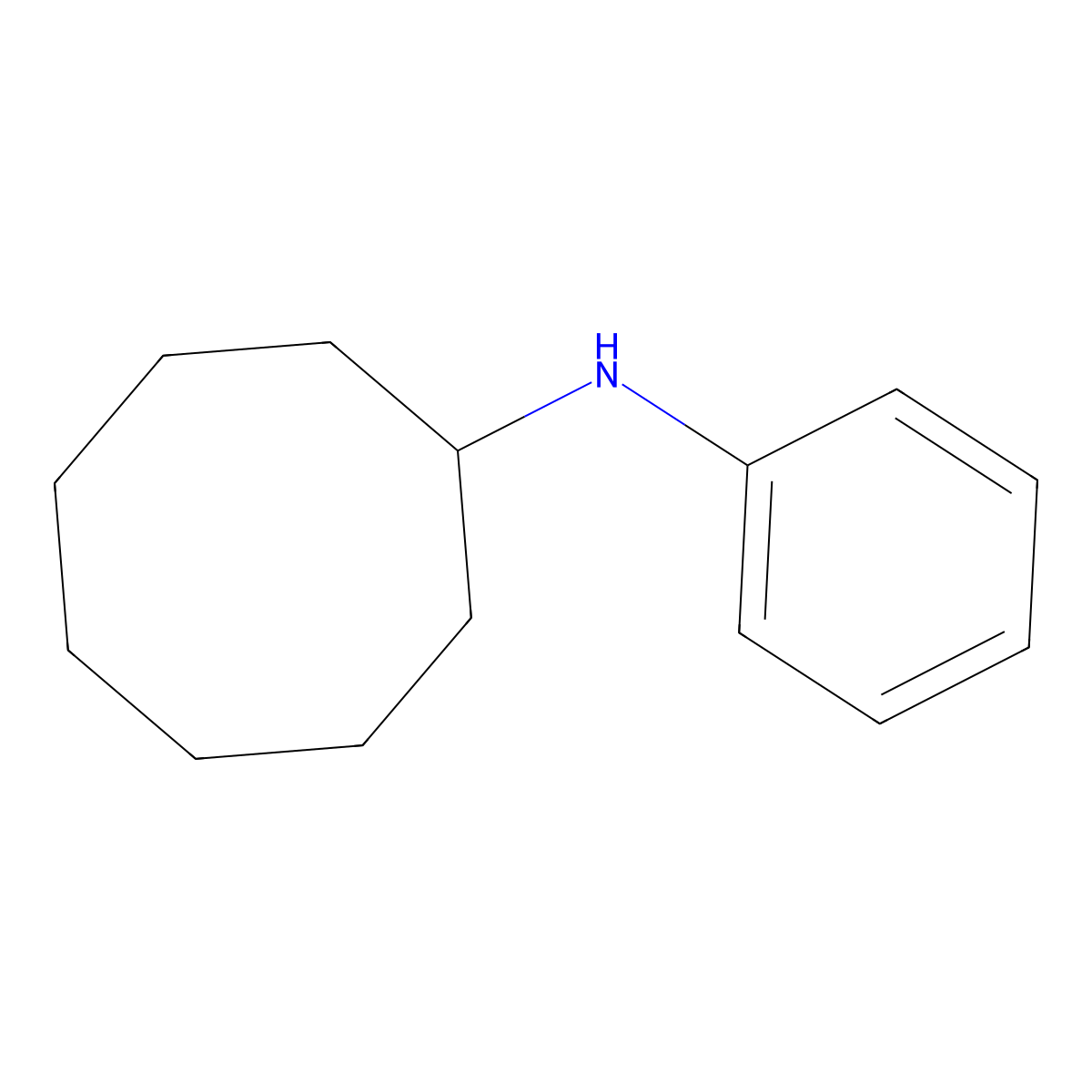 Cyclooctanamine, N-phenyl- molecular structure, CAS 13310-25-3