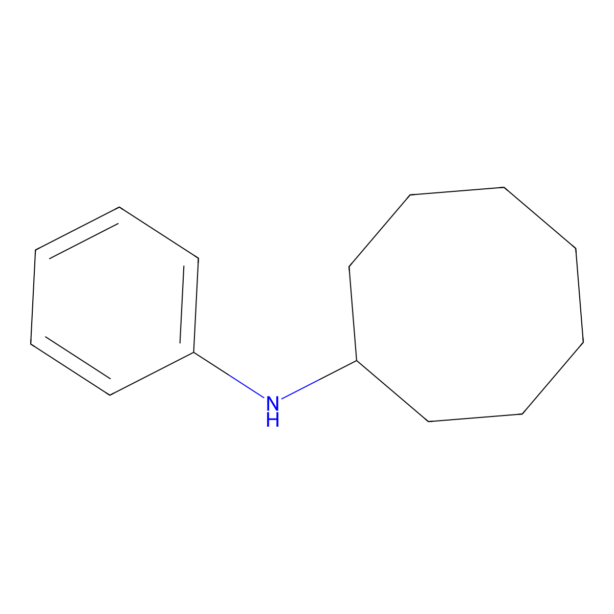 Cyclooctanamine, N-phenyl- molecular structure, CAS 13310-25-3