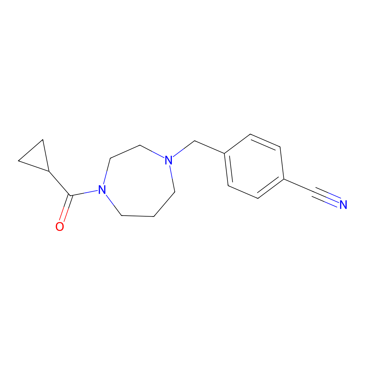 4-[(4-Cyclopropanecarbonyl-1,4-diazepan-1-yl)methyl]benzonitrile molecular structure, CAS 1331068-89-3