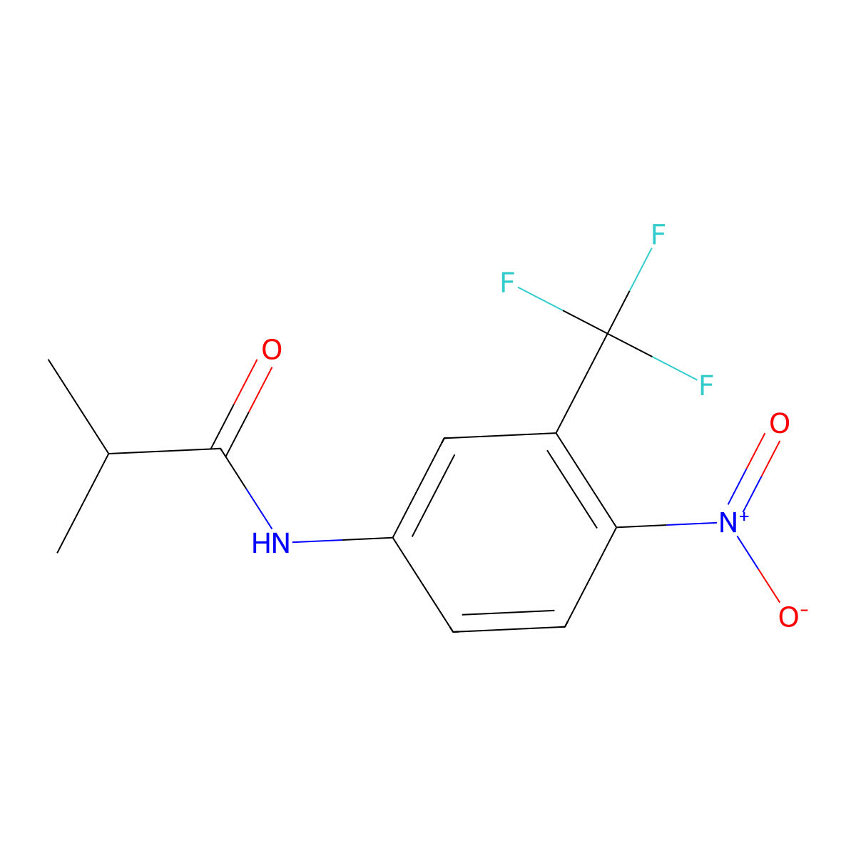Flutamide molecular structure, CAS 13311-84-7