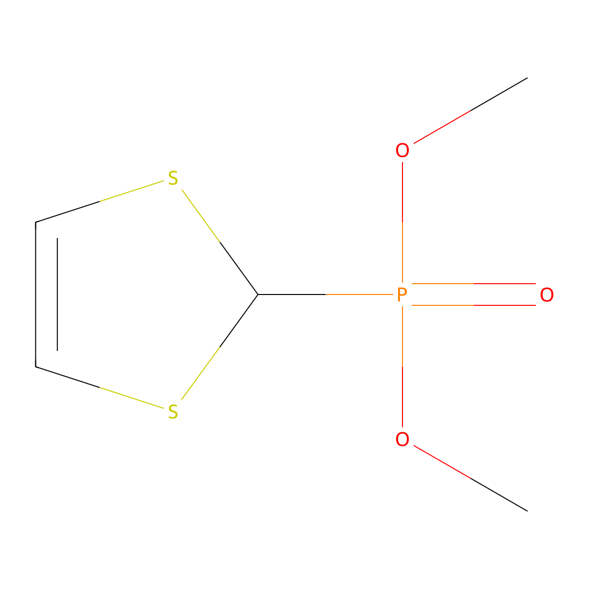 Phosphonic acid, 1,3-dithiol-2-yl-, dimethyl ester molecular structure, CAS 133113-76-5