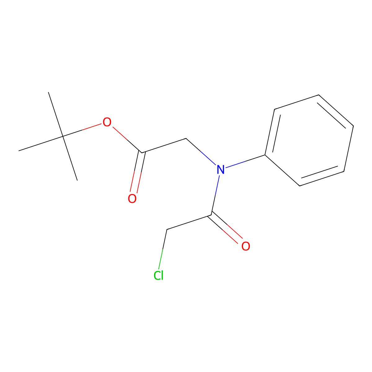 Tert-butyl 2-[(2-chloroacetyl)anilino]acetate molecular structure, CAS 133115-30-7