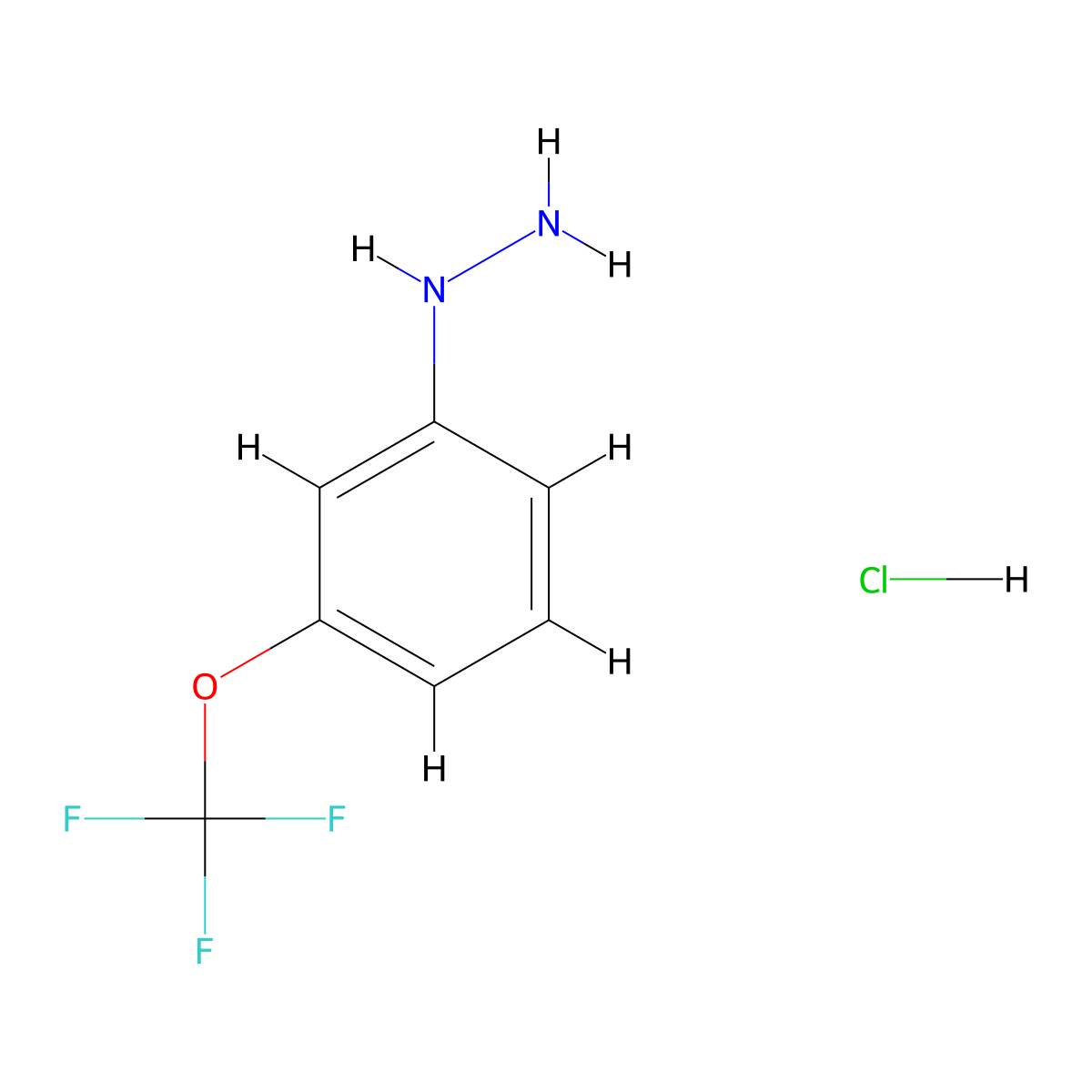 (3-(Trifluoromethoxy)phenyl)hydrazine hydrochloride molecular structure, CAS 133115-55-6