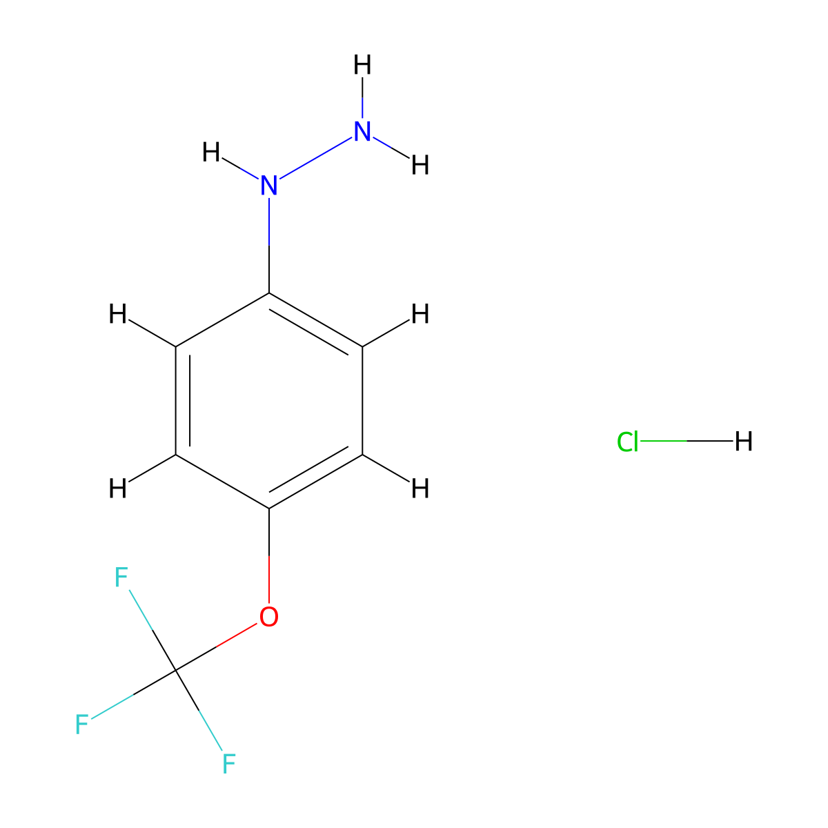 4-(Trifluoromethoxy)phenylhydrazine hydrochloride molecular structure, CAS 133115-72-7