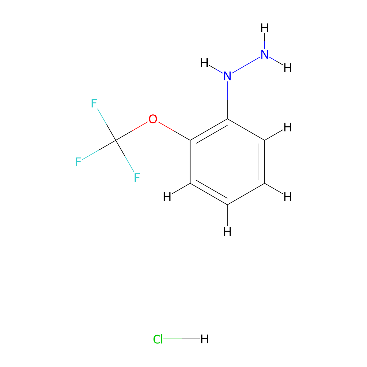 2-(Trifluoromethoxy)phenylhydrazine hydrochloride molecular structure, CAS 133115-76-1