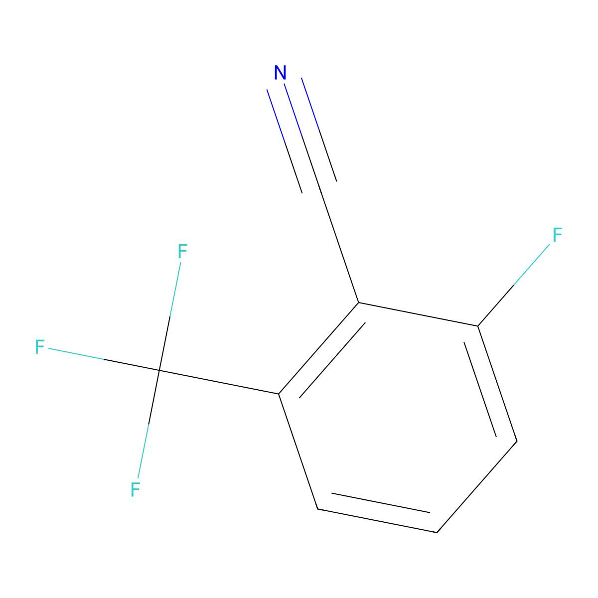 2-Fluoro-6-(trifluoromethyl)benzonitrile molecular structure, CAS 133116-83-3