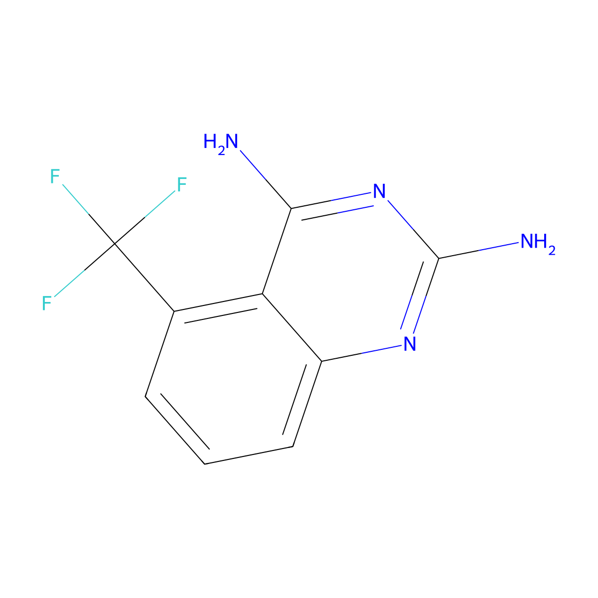 5-(Trifluoromethyl)quinazoline-2,4-diamine molecular structure, CAS 133116-84-4