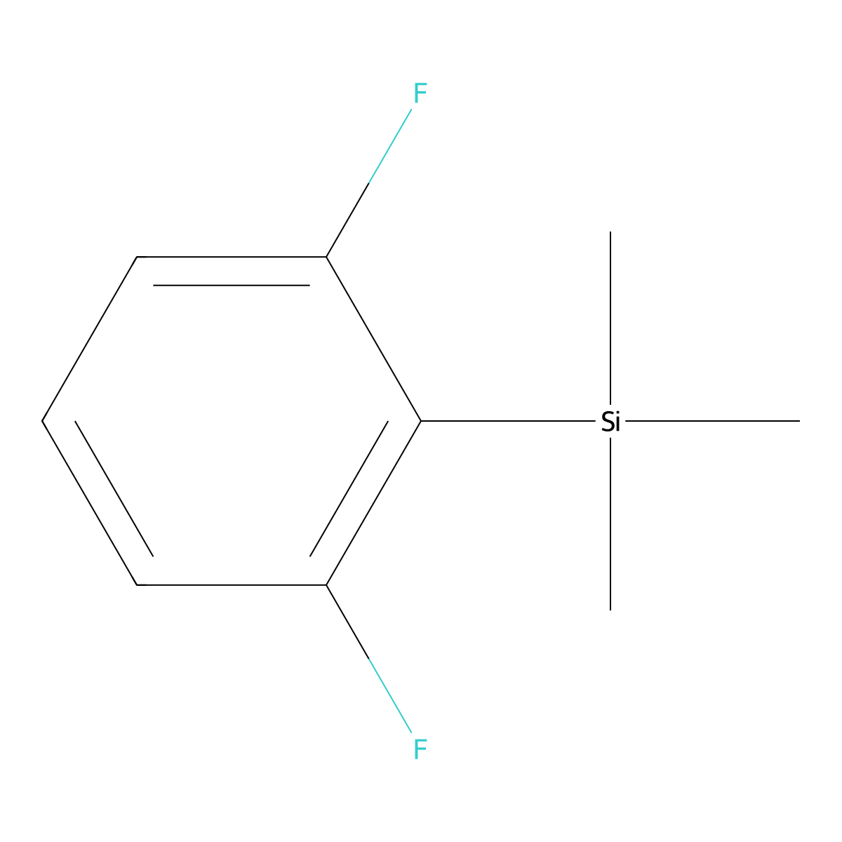 Benzene, 1,3-difluoro-2-(trimethylsilyl)- molecular structure, CAS 133117-48-3