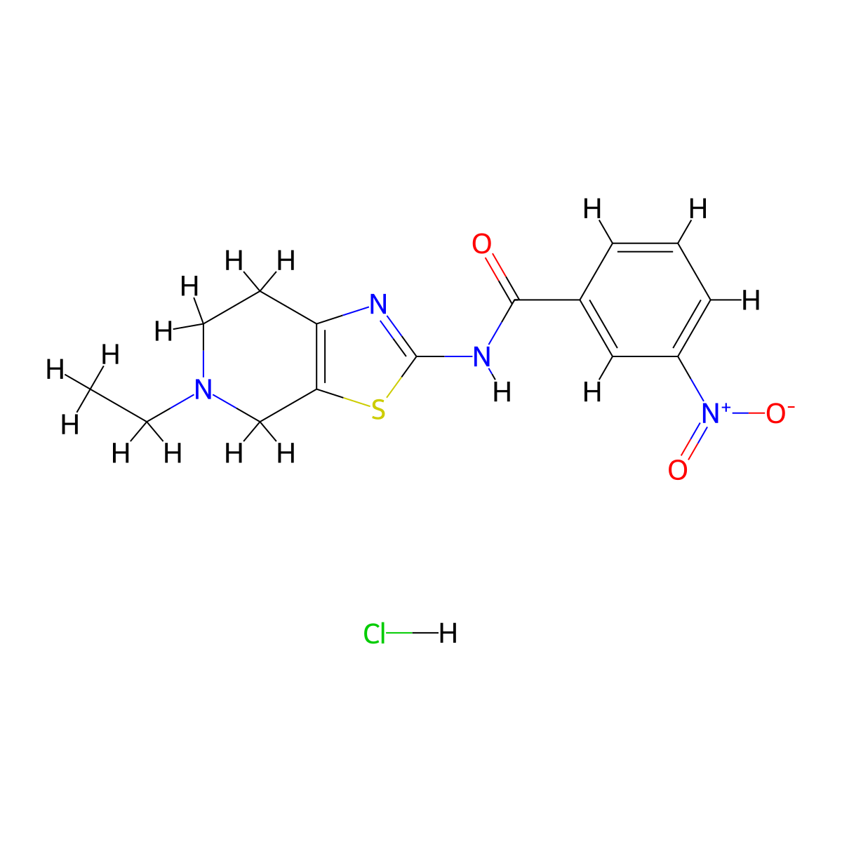 N-(5-ethyl-4,5,6,7-tetrahydrothiazolo[5,4-c]pyridin-2-yl)-3-nitrobenzamide hydrochloride molecular structure, CAS 1331174-46-9