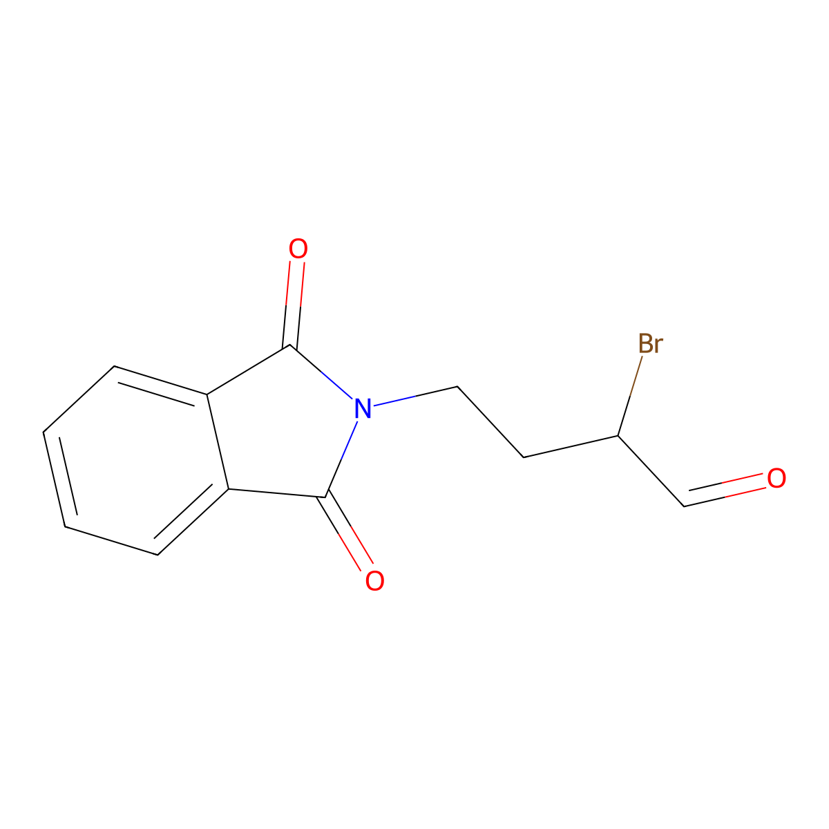 2-Bromo-4-(1,3-diketoisoindolin-2-yl)butyraldehyde molecular structure, CAS 133118-36-2