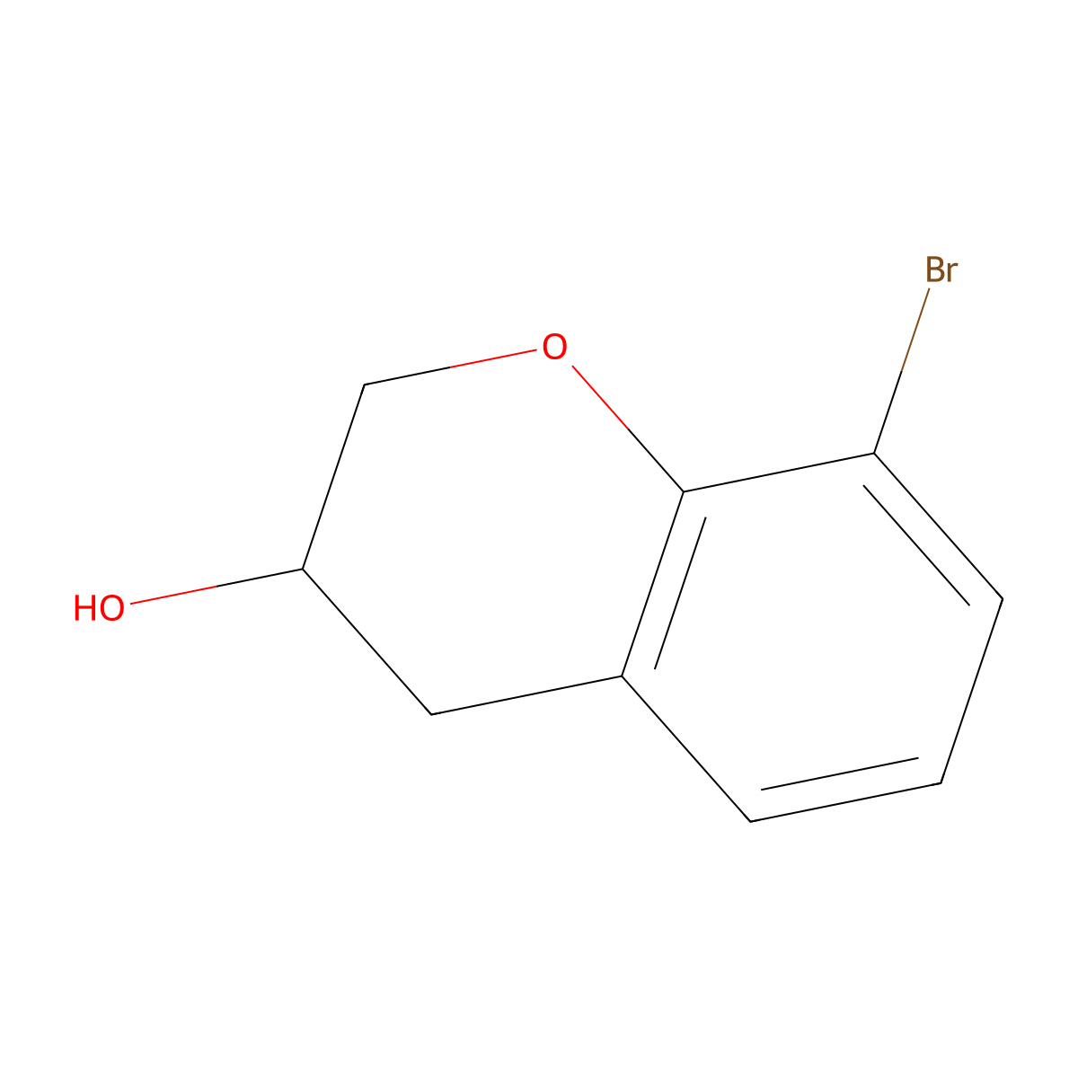 8-Bromochroman-3-ol molecular structure, CAS 133118-79-3