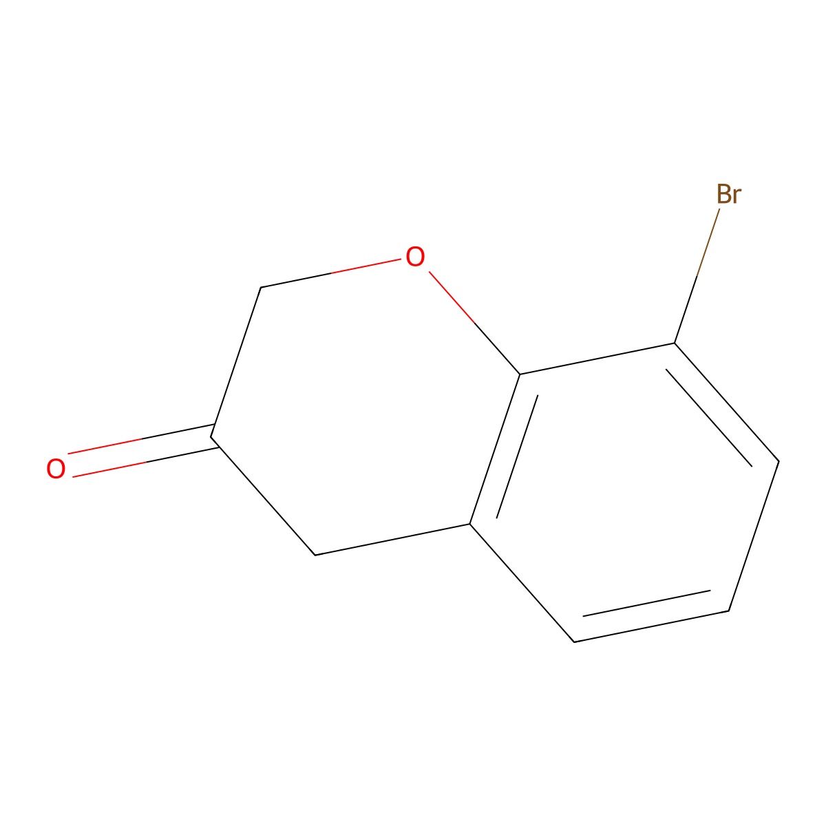 8-Bromo-2H-1-benzopyran-3(4H)-one molecular structure, CAS 133118-80-6