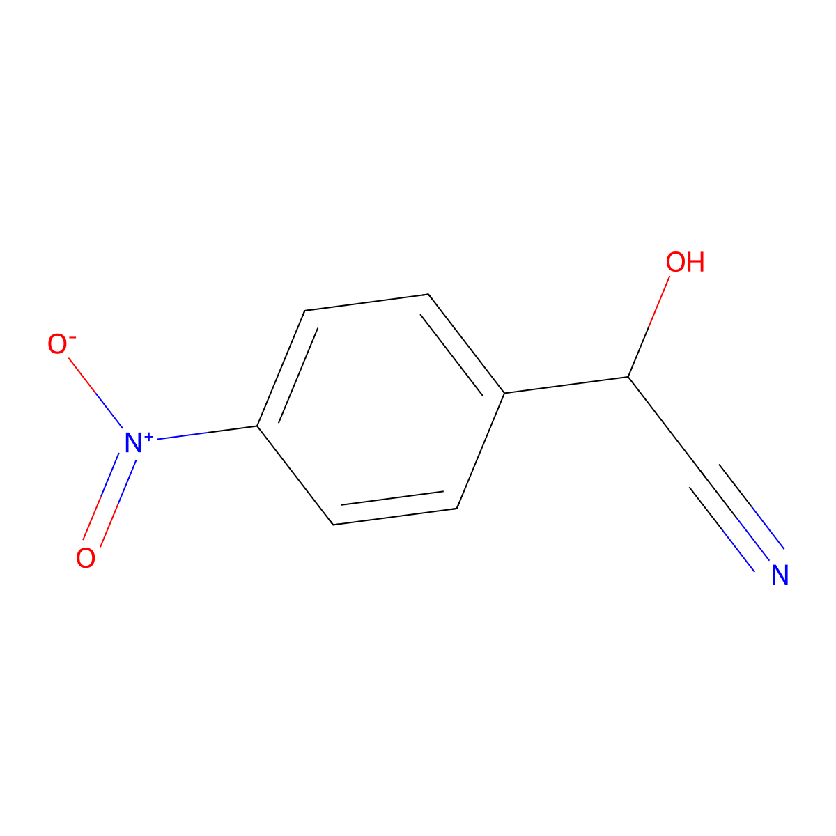 2-Hydroxy-2-(4-nitrophenyl)acetonitrile molecular structure, CAS 13312-80-6