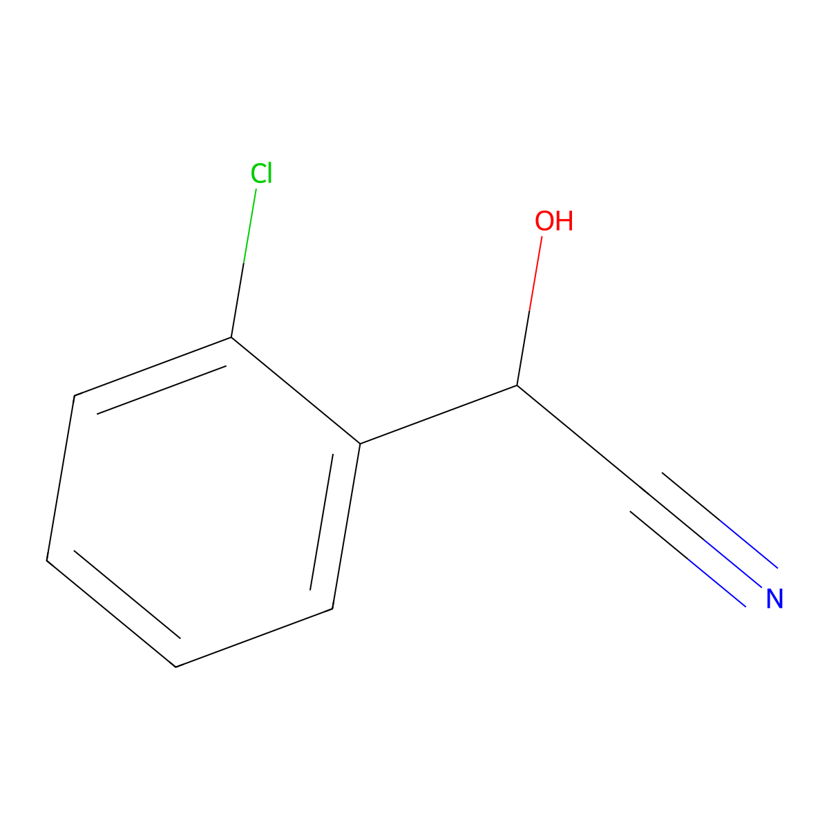 2-(2-Chlorophenyl)-2-hydroxyacetonitrile molecular structure, CAS 13312-84-0