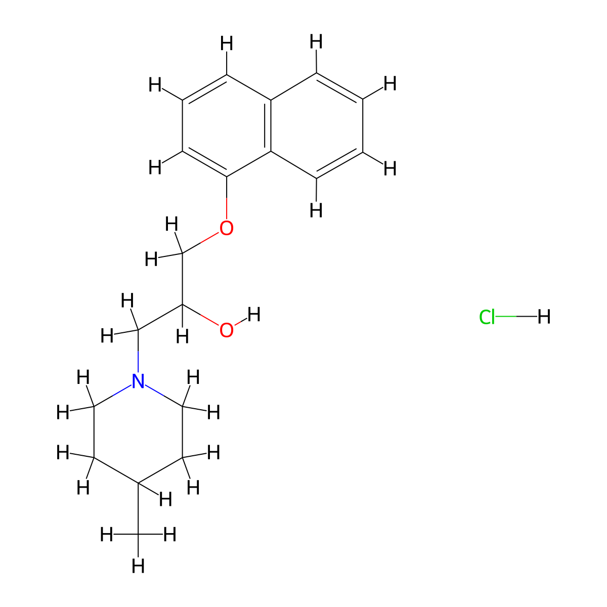 1-(4-Methylpiperidin-1-yl)-3-(naphthalen-1-yloxy)propan-2-ol hydrochloride molecular structure, CAS 1331245-74-9