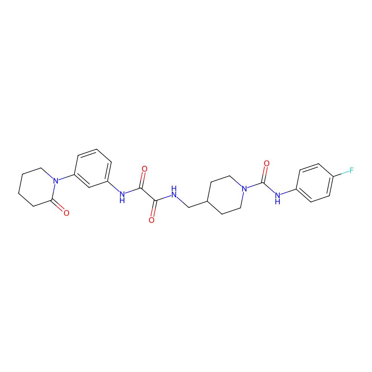 N1-((1-((4-fluorophenyl)carbamoyl)piperidin-4-yl)methyl)-N2-(3-(2-oxopiperidin-1-yl)phenyl)oxalamide molecular structure, CAS 1331280-70-6