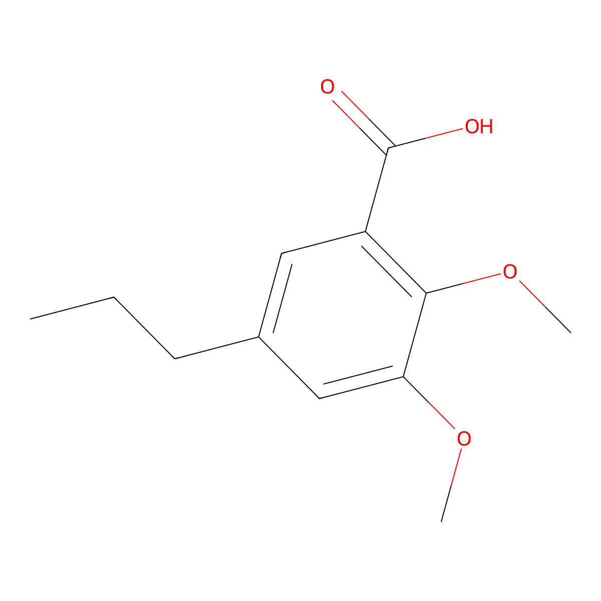2,3-Dimethoxy-5-propylbenzoic acid molecular structure, CAS 133129-71-2