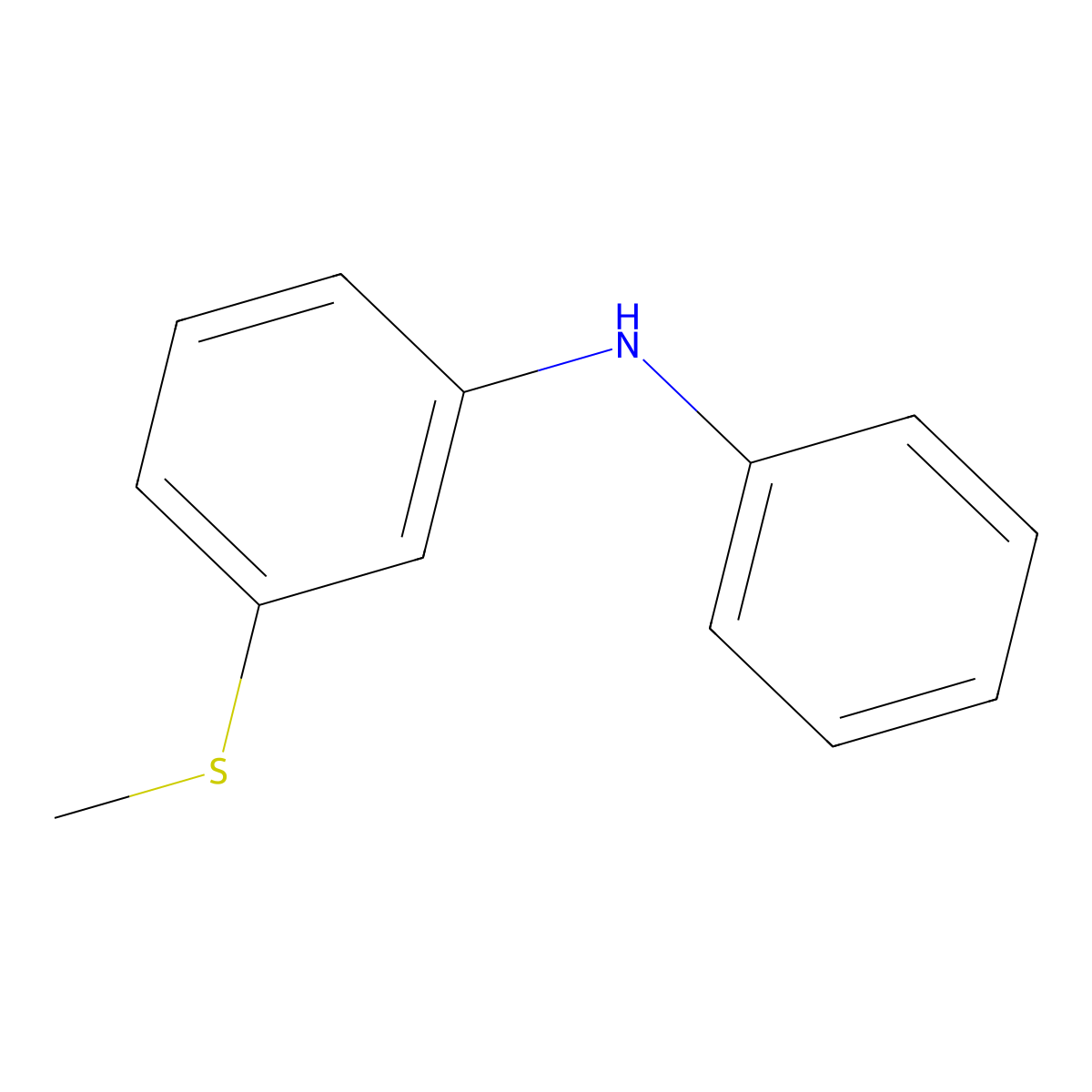 Benzenamine, 3-(methylthio)-N-phenyl- molecular structure, CAS 13313-45-6