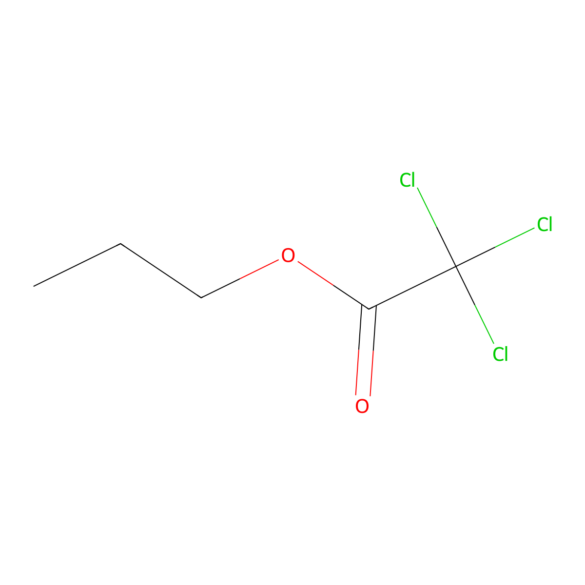 n-Propyl trichloroacetate molecular structure, CAS 13313-91-2