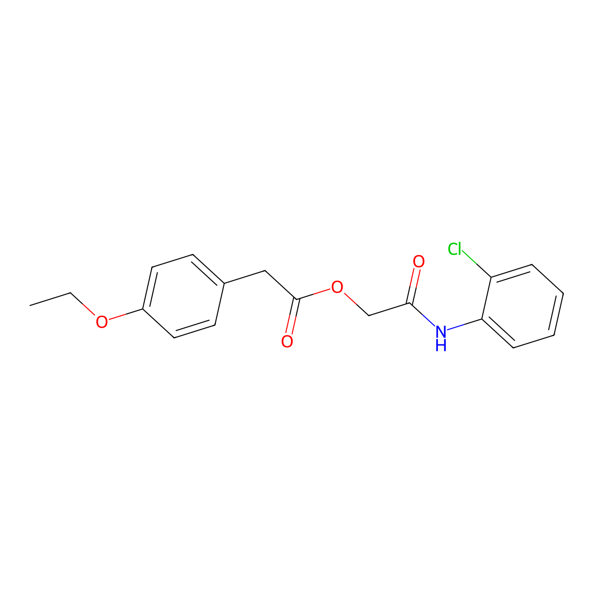 2-[(2-Chlorophenyl)amino]-2-oxoethyl (4-ethoxyphenyl)acetate molecular structure, CAS 1331301-42-8