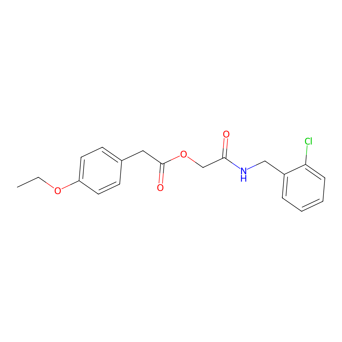 2-[(2-Chlorobenzyl)amino]-2-oxoethyl (4-ethoxyphenyl)acetate molecular structure, CAS 1331301-49-5