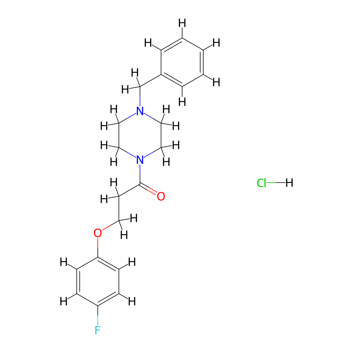 1-(4-Benzylpiperazin-1-yl)-3-(4-fluorophenoxy)propan-1-one hydrochloride molecular structure, CAS 1331304-07-4