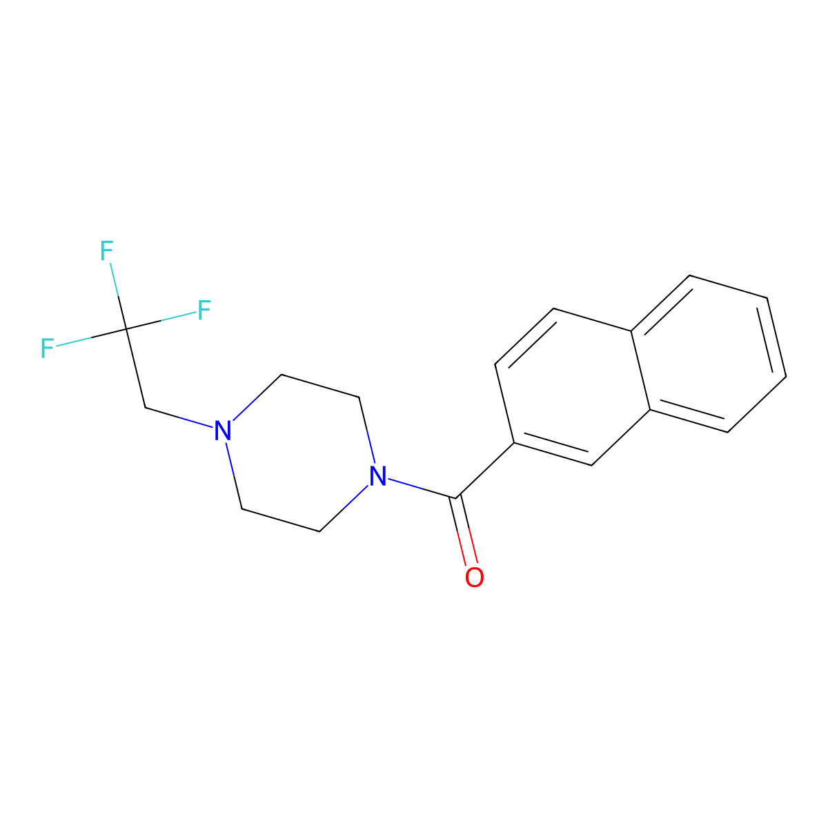 1-(Naphthalene-2-carbonyl)-4-(2,2,2-trifluoroethyl)piperazine molecular structure, CAS 1331352-26-1