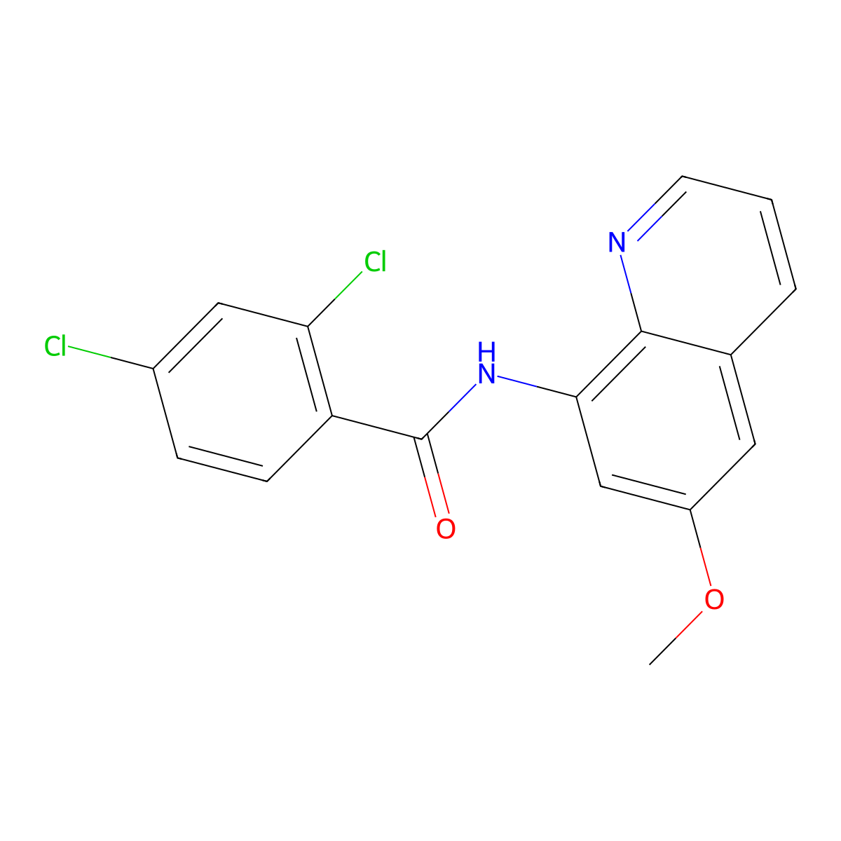 2,4-dichloro-N-(6-methoxyquinolin-8-yl)benzamide molecular structure, CAS 1331352-41-0