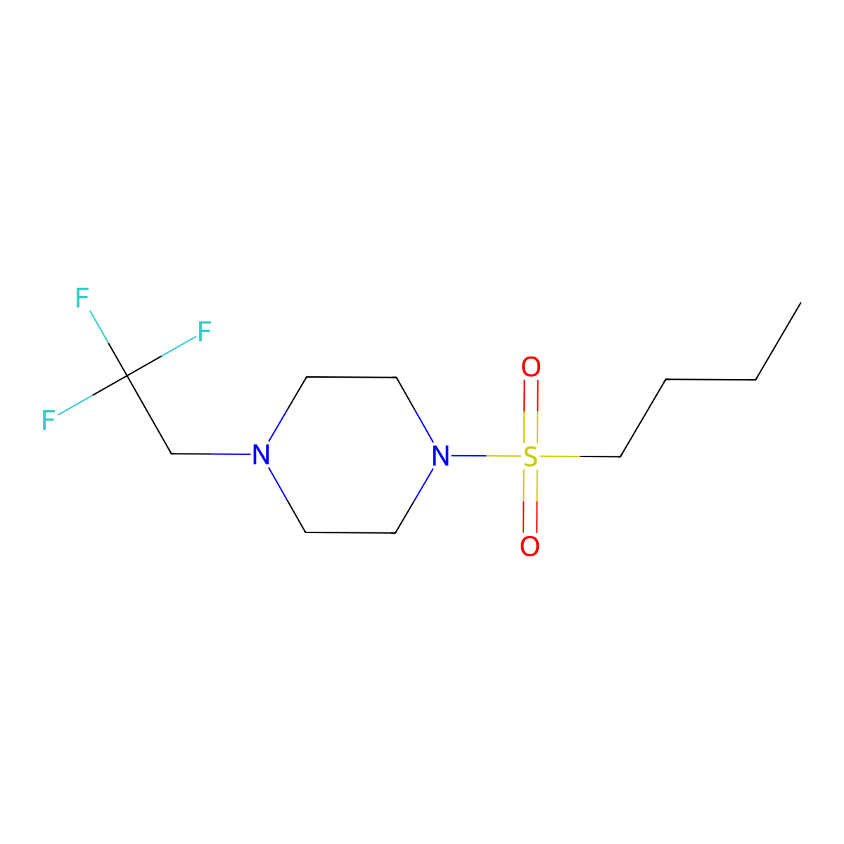 1-(Butylsulfonyl)-4-(2,2,2-trifluoroethyl)piperazine molecular structure, CAS 1331352-88-5