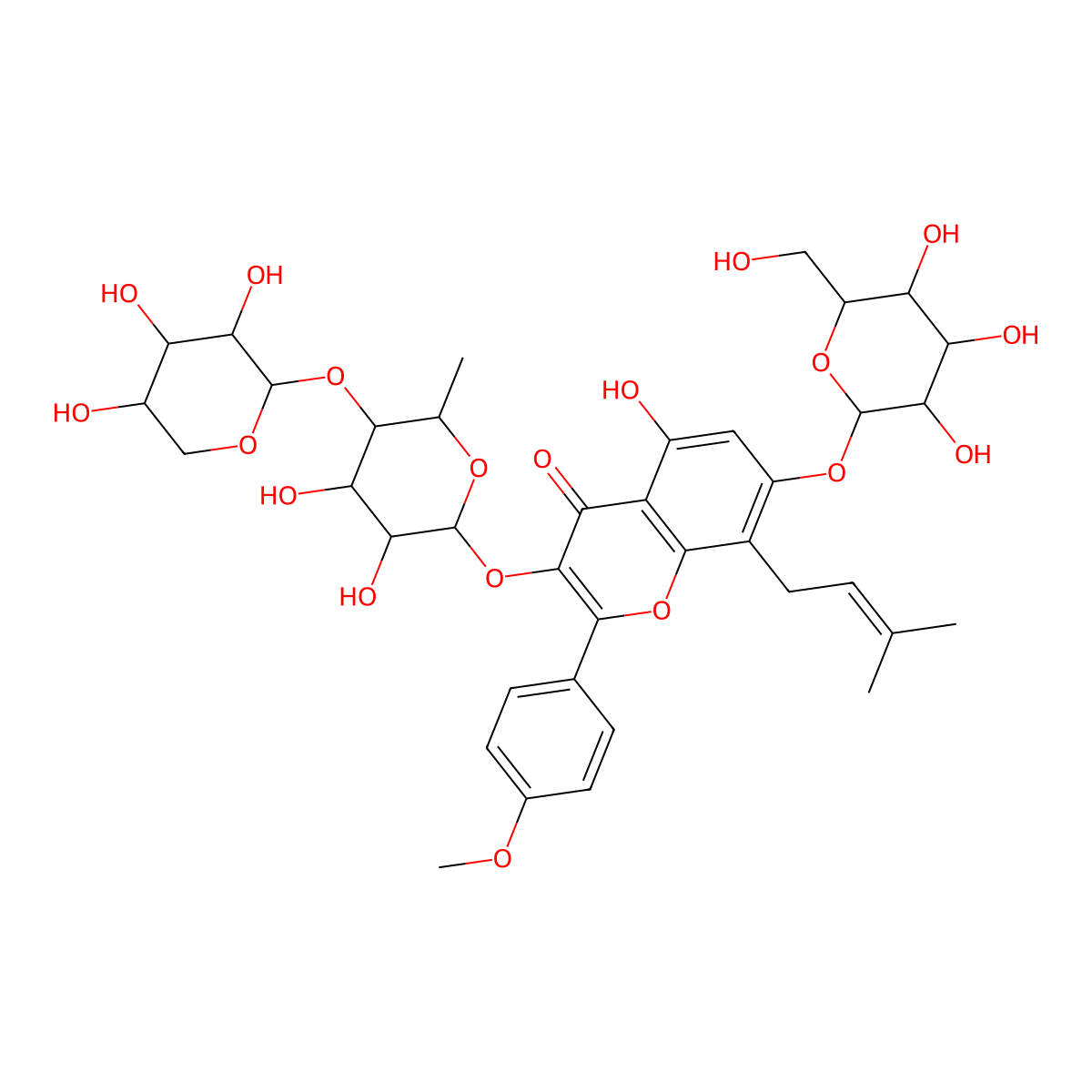 Epimedin B1 molecular structure, CAS 133137-58-3