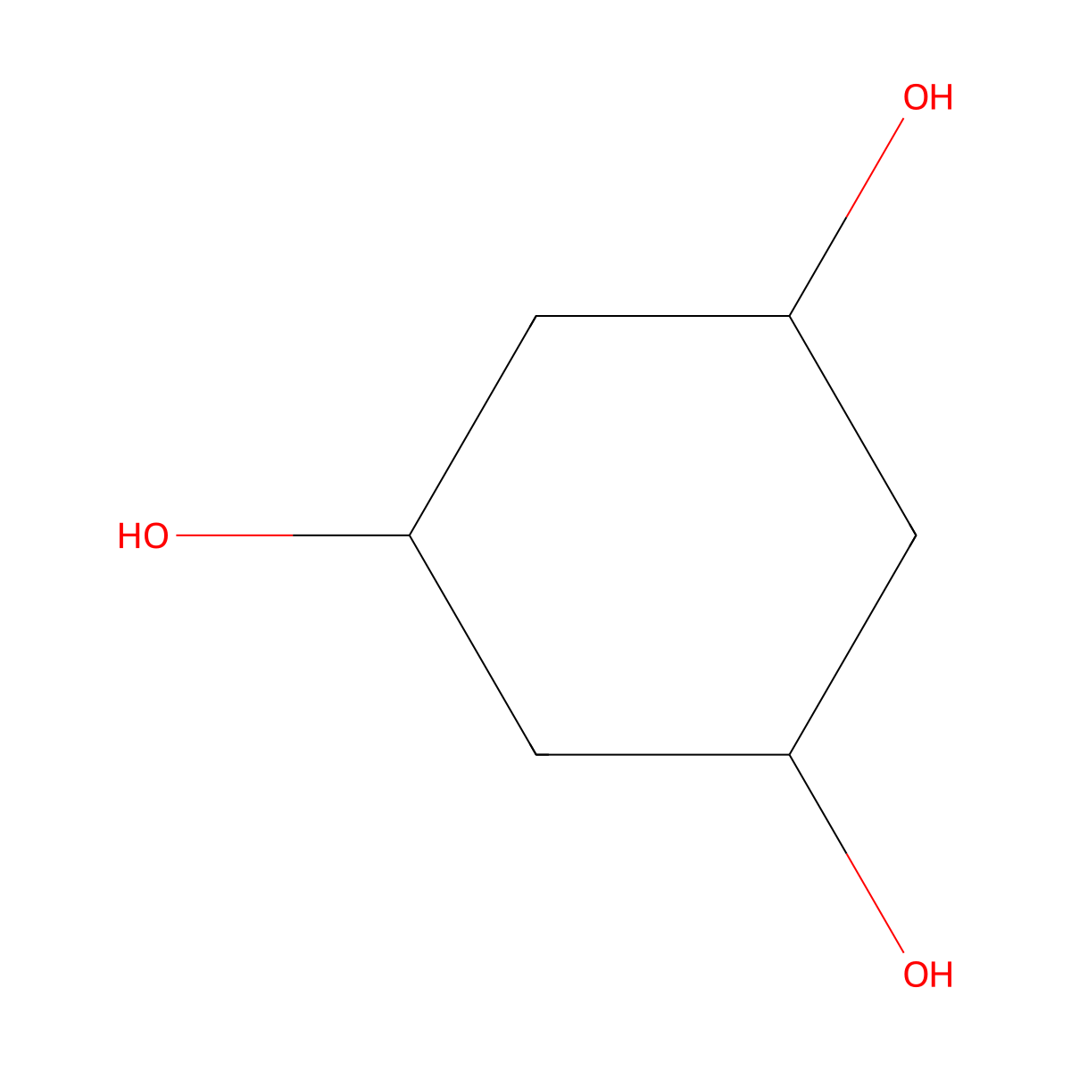 1,3,5-Cyclohexanetriol, (1alpha,3alpha,5alpha)- molecular structure, CAS 13314-30-2