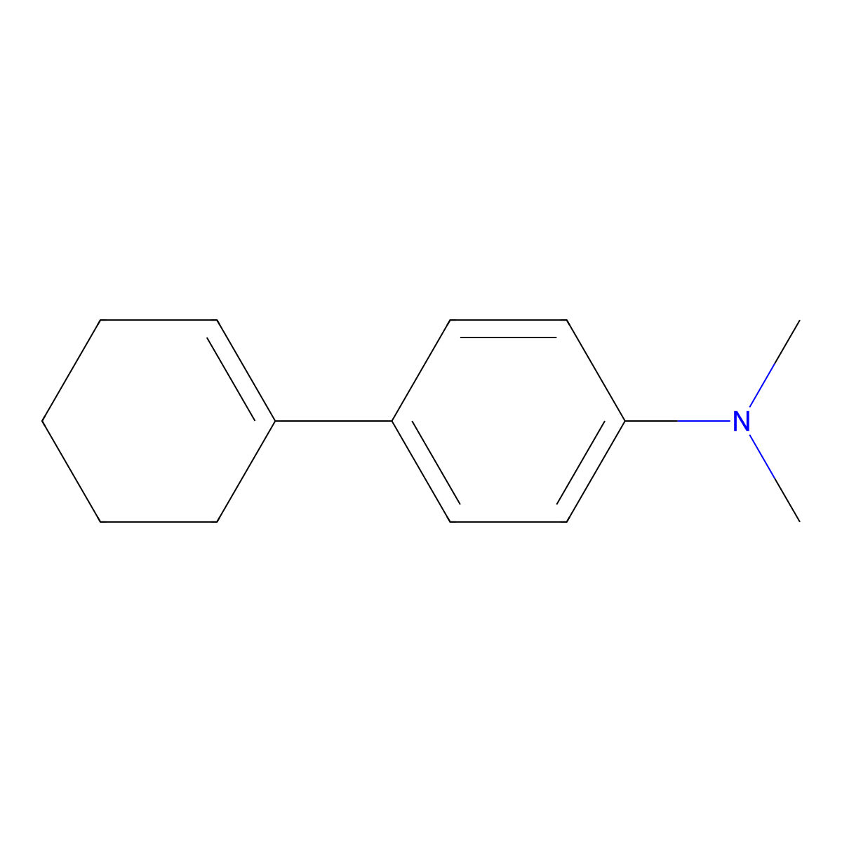 4-(Cyclohex-1-en-1-yl)-n,n-dimethylaniline molecular structure, CAS 13314-74-4