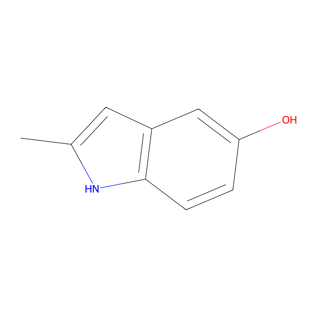 2-methyl-1H-indol-5-ol molecular structure, CAS 13314-85-7