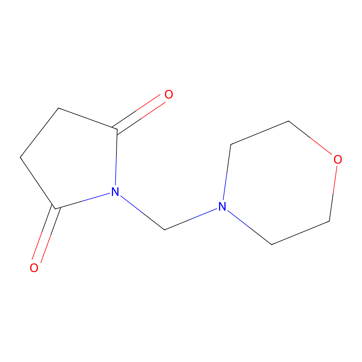 1-(4-Morpholinylmethyl)-2,5-pyrrolidinedione molecular structure, CAS 13314-97-1