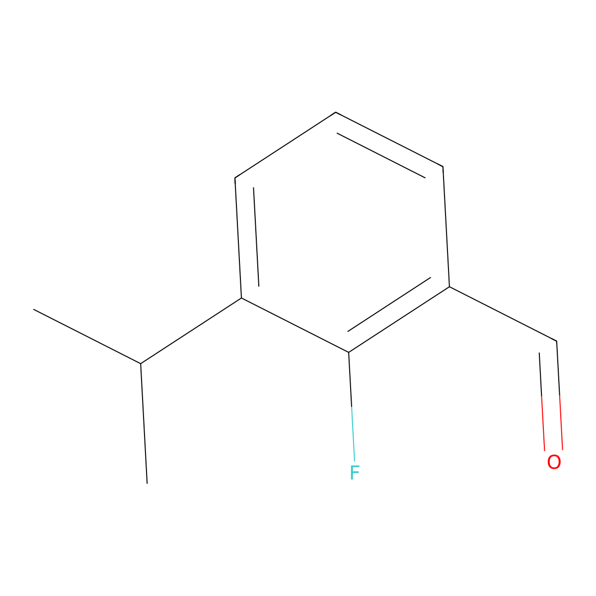 2-Fluoro-3-isopropylbenzaldehyde molecular structure, CAS 133145-16-1