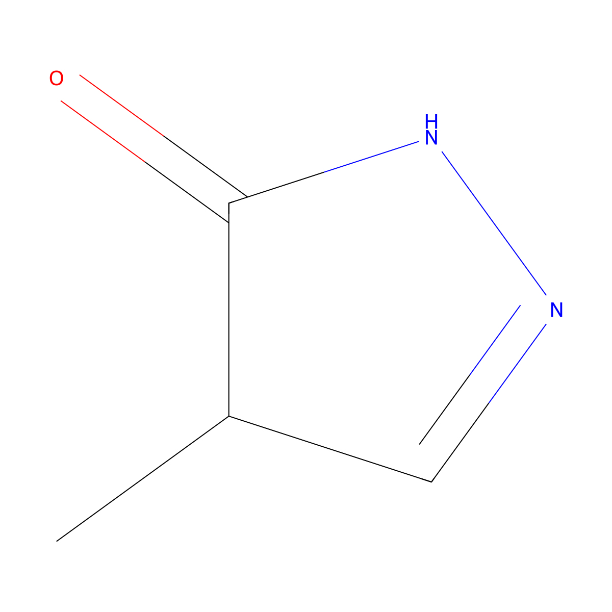 4-Methyl-2-pyrazolin-5-one molecular structure, CAS 13315-23-6