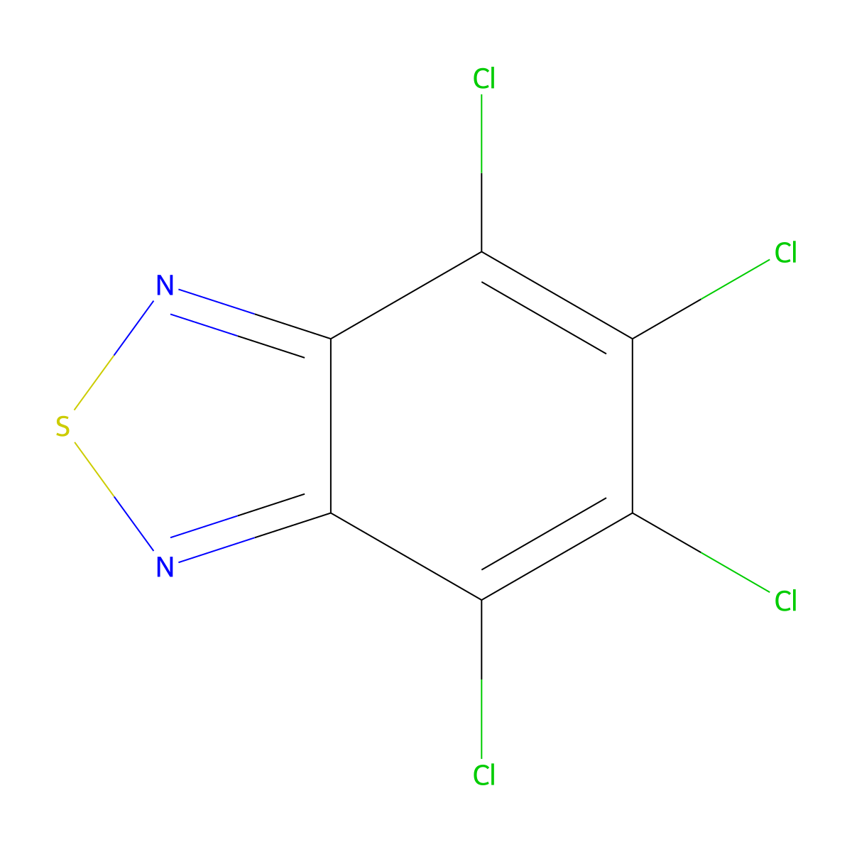 4,5,6,7-Tetrachloro-2,1,3-benzothiadiazole molecular structure, CAS 13315-65-6
