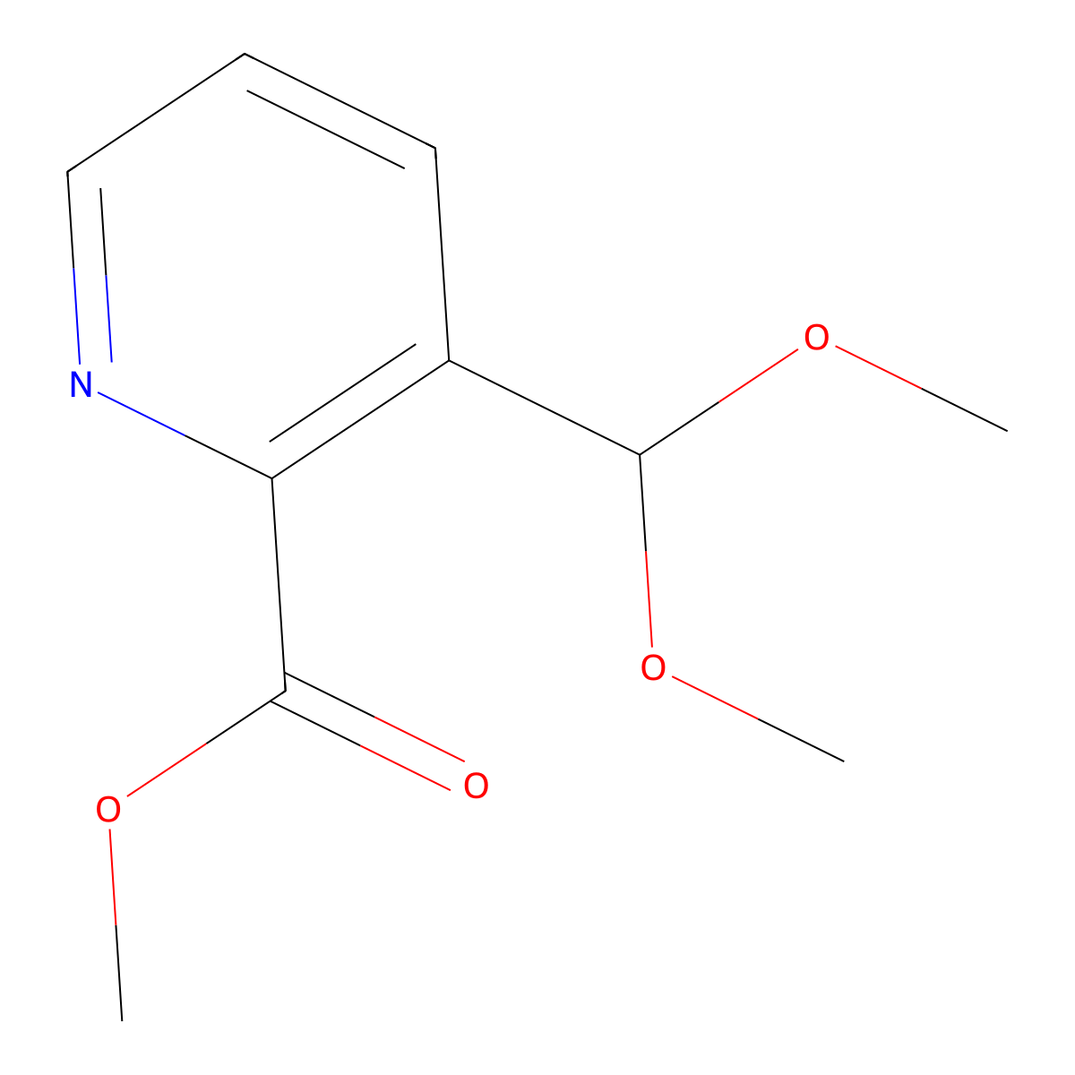 Methyl 3-(dimethoxymethyl)picolinate molecular structure, CAS 133155-81-4