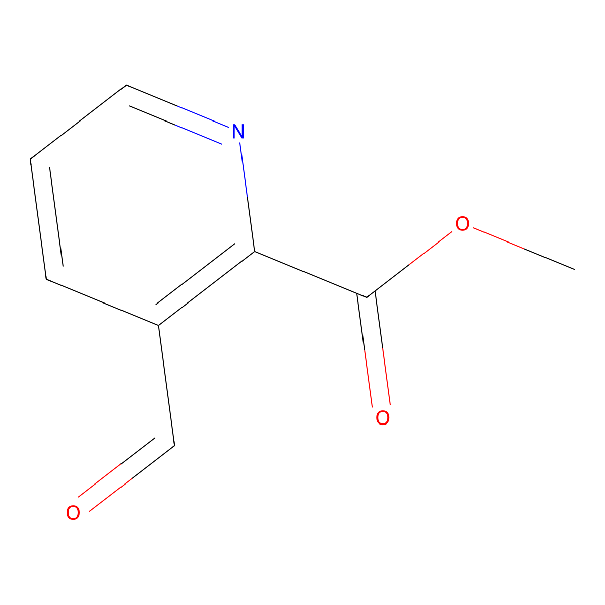 Methyl 3-formylpyridine-2-carboxylate molecular structure, CAS 133155-82-5
