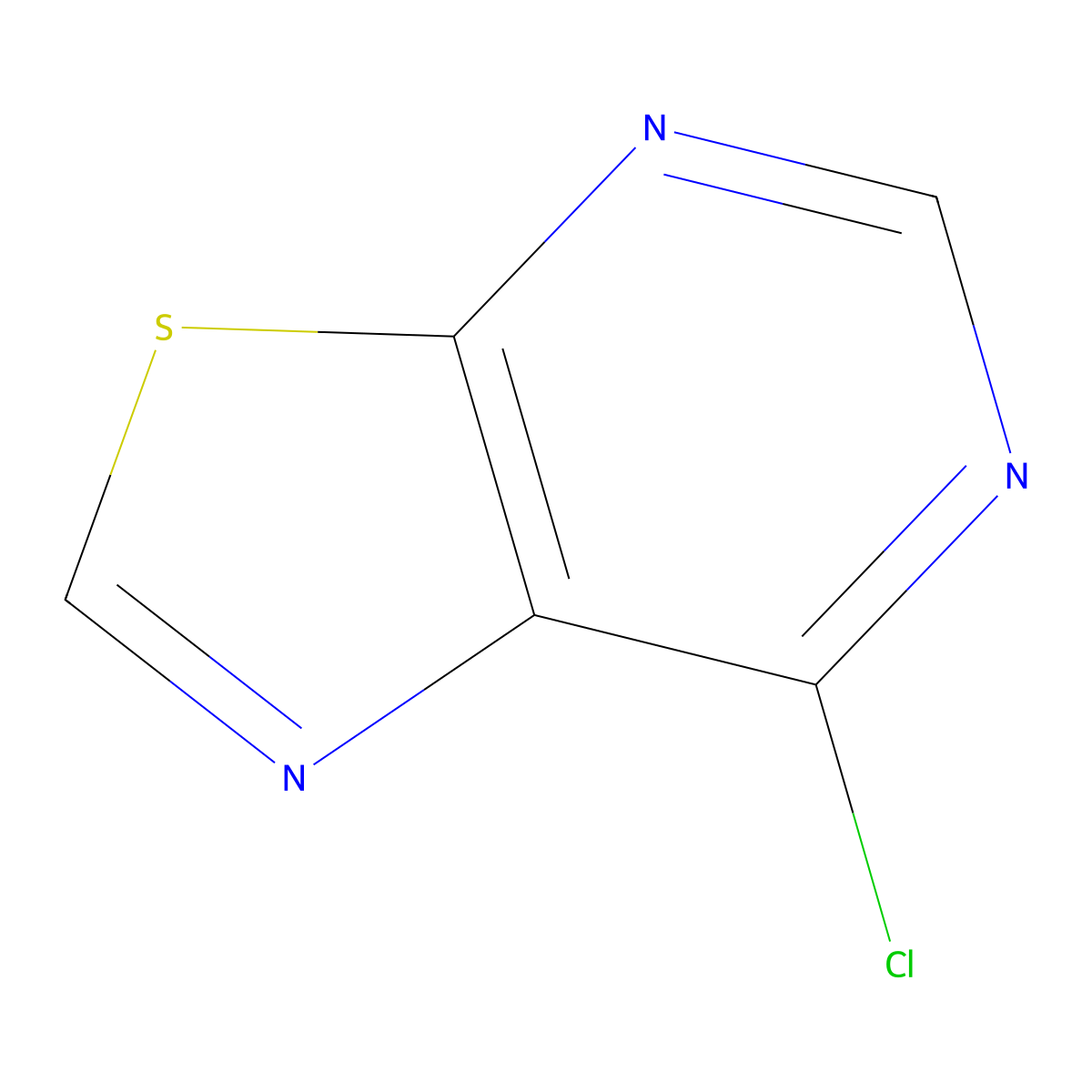 7-Chlorothiazolo[5,4-D]pyrimidine molecular structure, CAS 13316-12-6