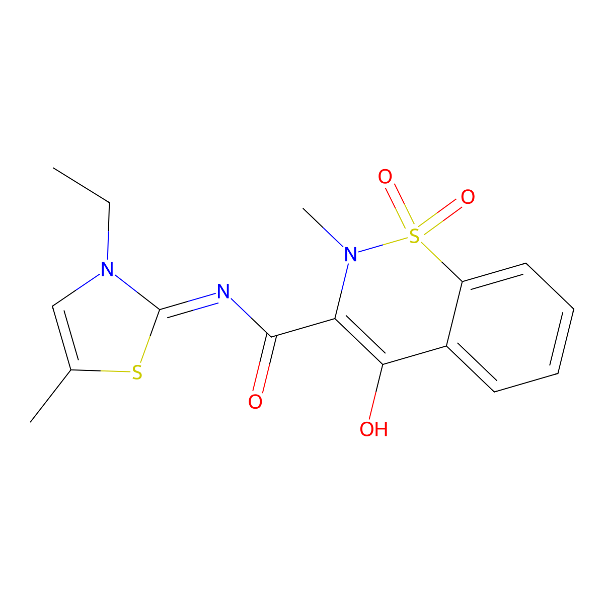 3-Ethyl-2-imine Meloxicam molecular structure, CAS 1331636-17-9