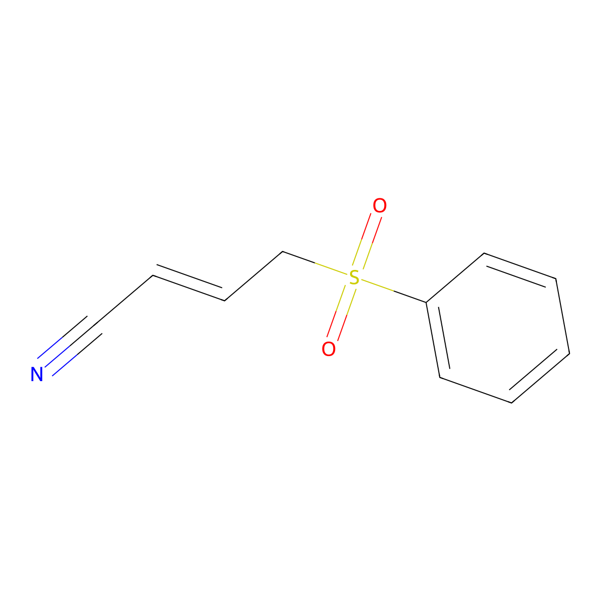 (2E)-4-(benzenesulfonyl)but-2-enenitrile molecular structure, CAS 133167-32-5
