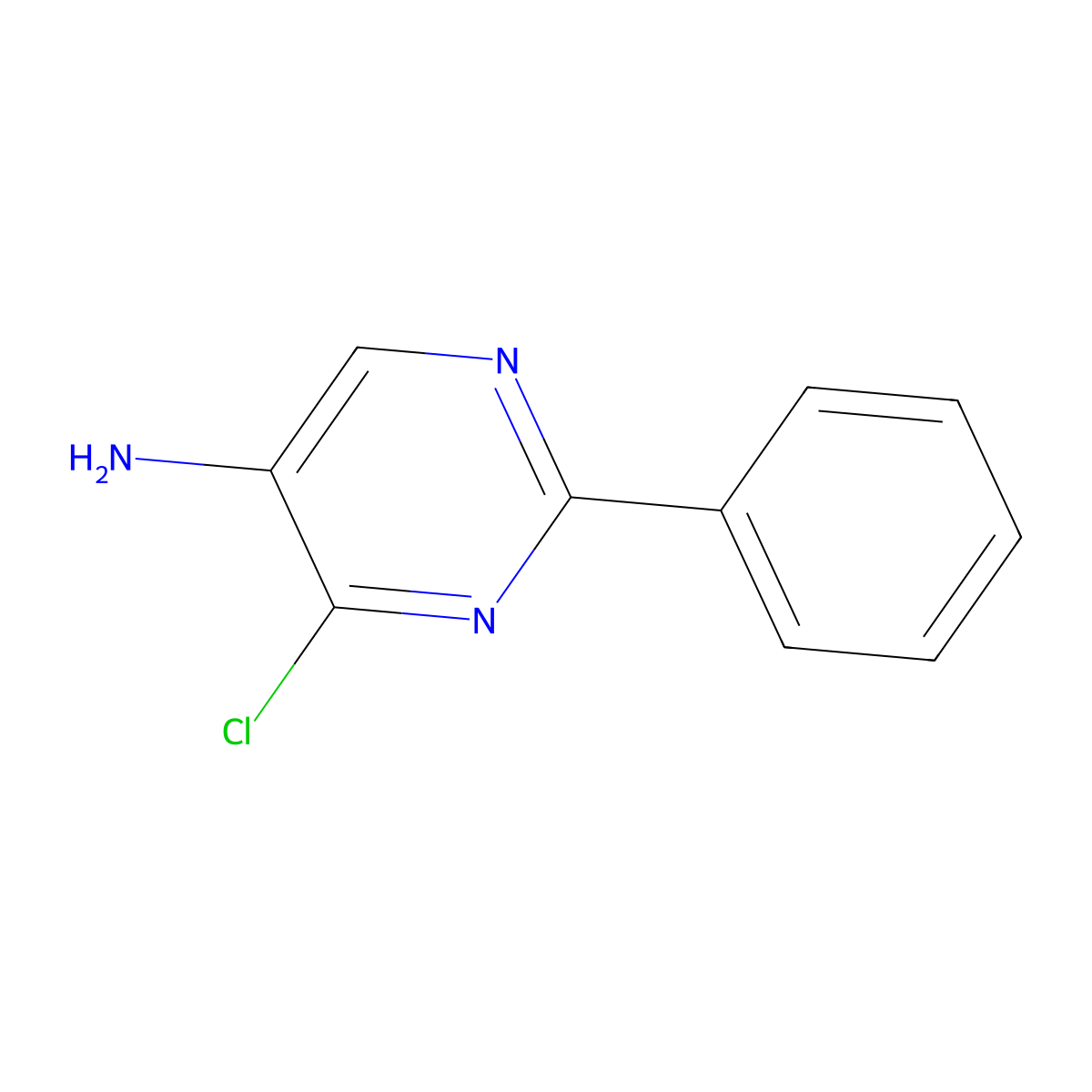 4-Chloro-2-phenylpyrimidin-5-amine molecular structure, CAS 13317-70-9