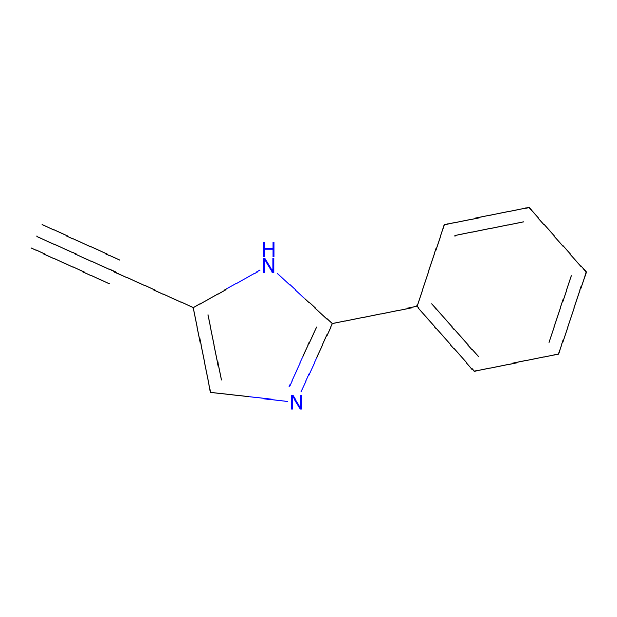 4-Ethynyl-2-phenylimidazole molecular structure, CAS 13317-72-1